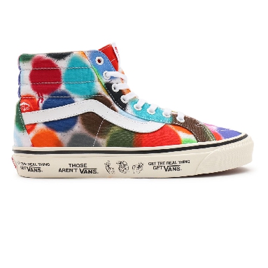 Vans Anaheim Factory Sk8-Hi 38 DX Multicolour Classic Mens Womens - (Anaheim Factory) spray spots/marshmallow VN0A38GF9XQ Shoes