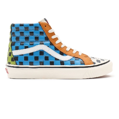 Vans Anaheim Factory Sk8-Hi 38 DX Multicolour Classic Mens Womens - (Anaheim Factory) leather check/multi VN0A38GF9ID Shoes