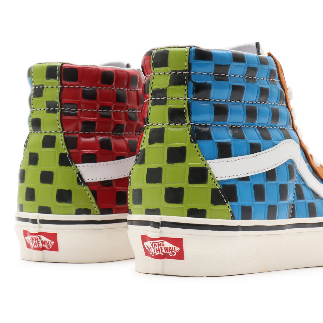 Vans Anaheim Factory Sk8-Hi 38 DX Multicolour Classic Mens Womens - (Anaheim Factory) leather check/multi VN0A38GF9ID Shoes