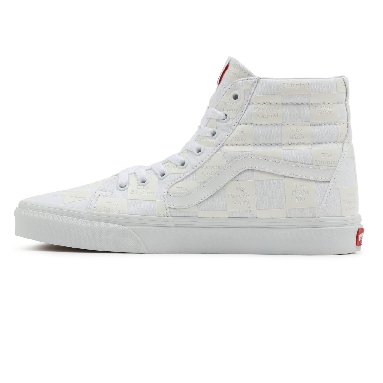 Vans DIY Checkerboard Sk8-Hi White Classic Mens Womens - (Diy Checkerboard) True White VN0A5KRH8AX Shoes