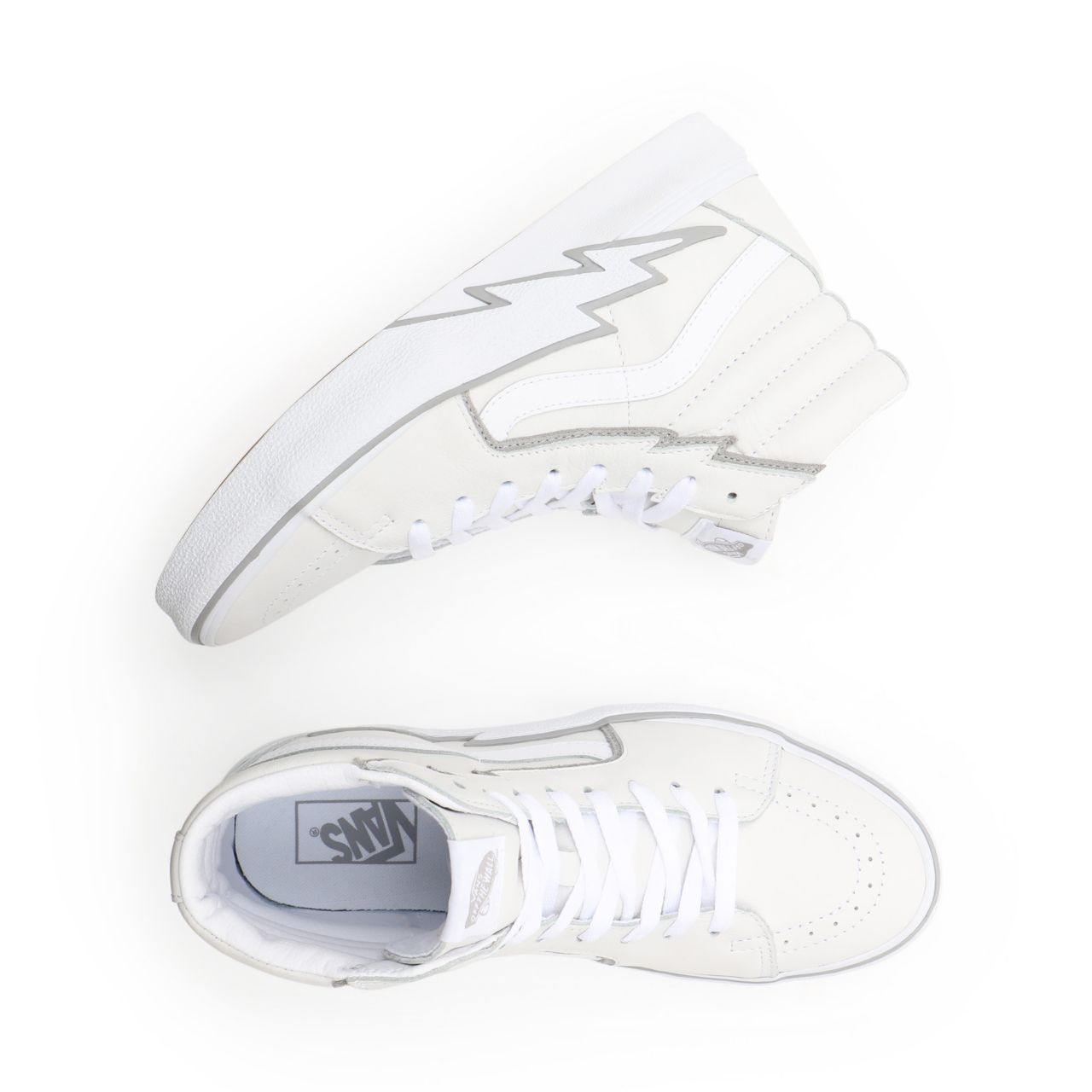 Vans Sk8-Hi Bolt White Classic Mens Womens - true white/drizzle VN0A5JIVXP3 Shoes