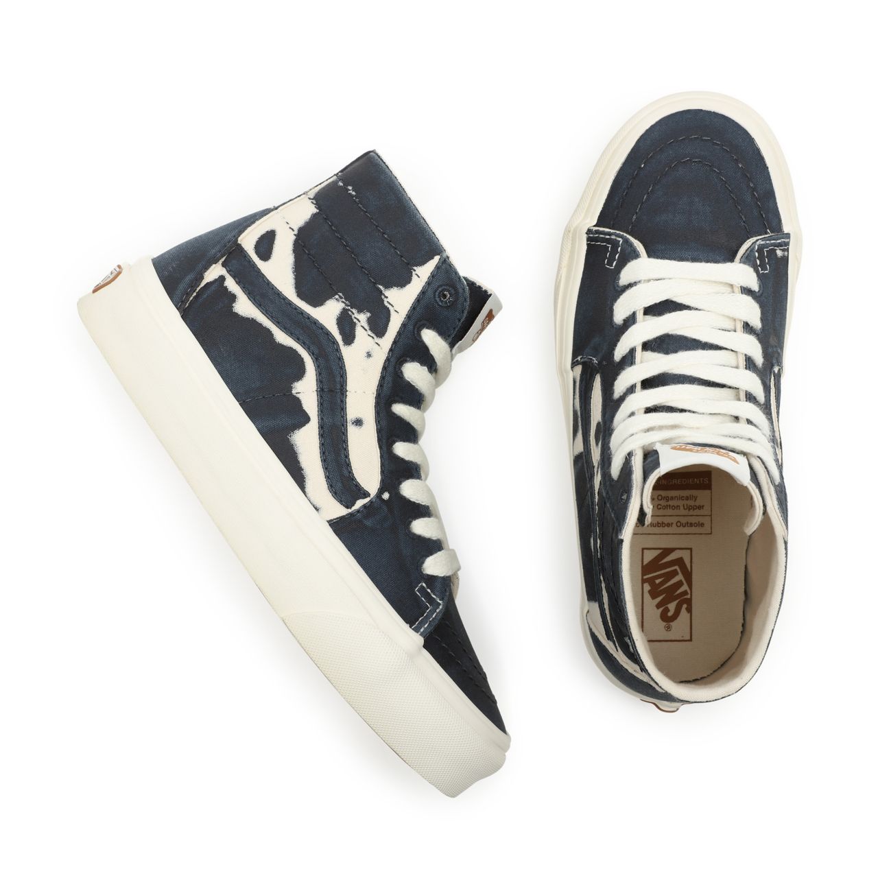 Vans Eco Theory Sk8-Hi Tapered Blue Classic Mens Womens - (Eco Theory) Dress Blues/Natural VN0A4U168CP Shoes