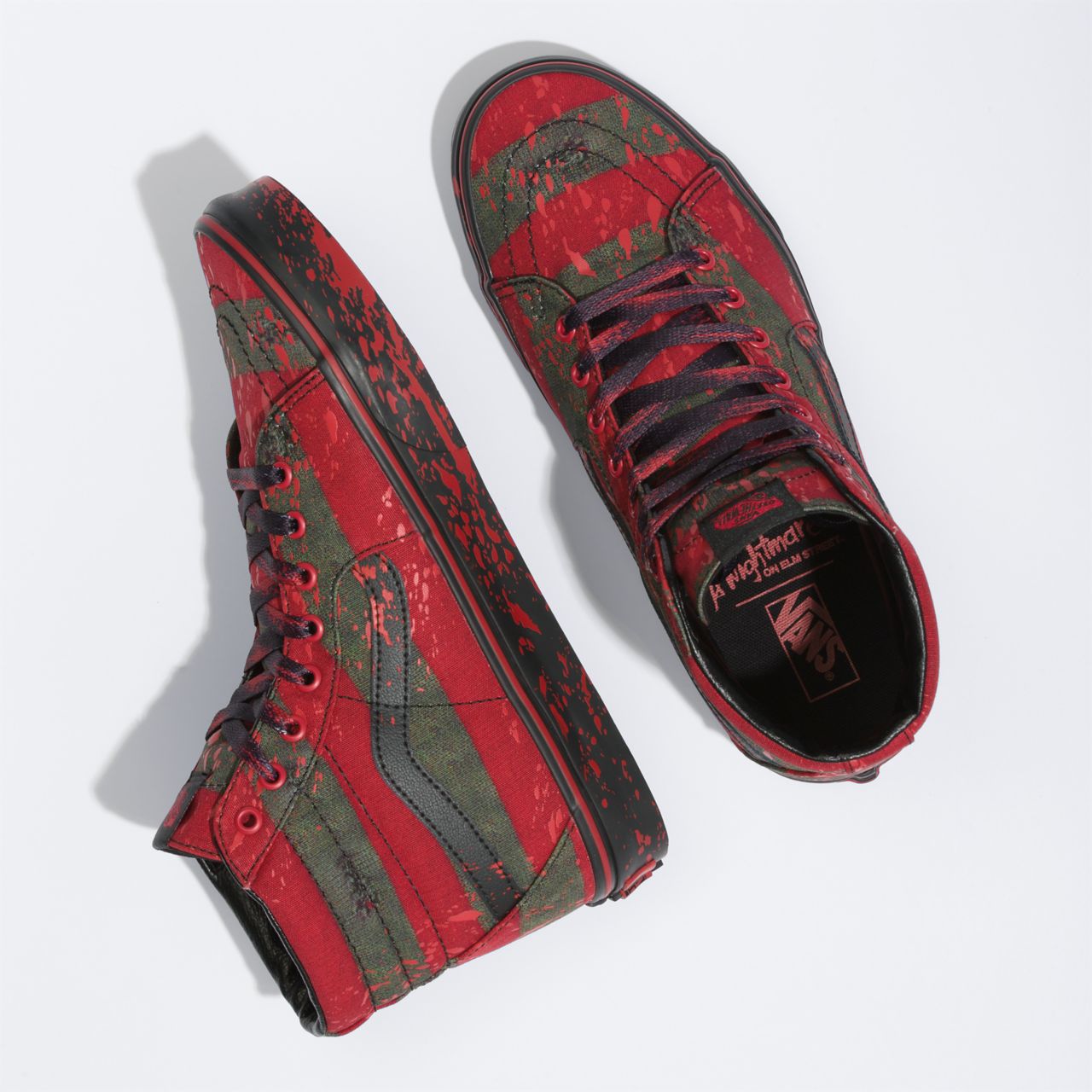 Vans X Nightmare On Elm Street Sk8-Hi Red Classic Mens Womens - (Terror)Nightmareonelmst VN0A4U3CZV1 Shoes