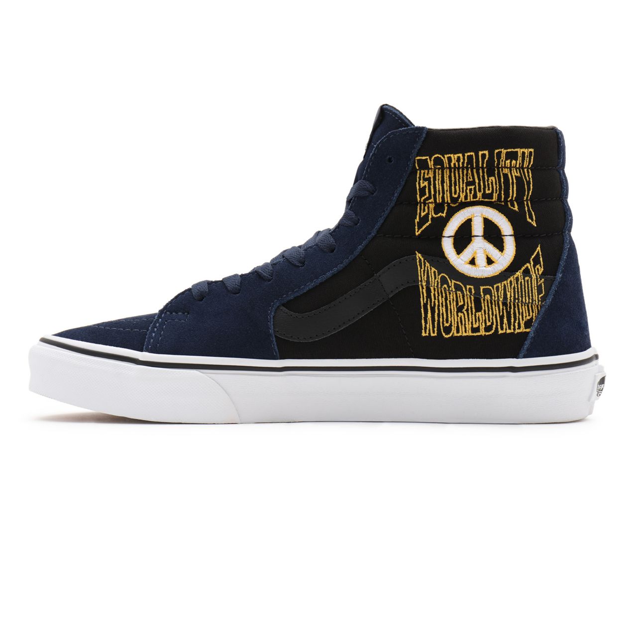 Vans Take A Stand Sk8-Hi Blue Classic Mens Womens - (Take A Stand) dress blues/black VN0A32QG9YJ Shoes