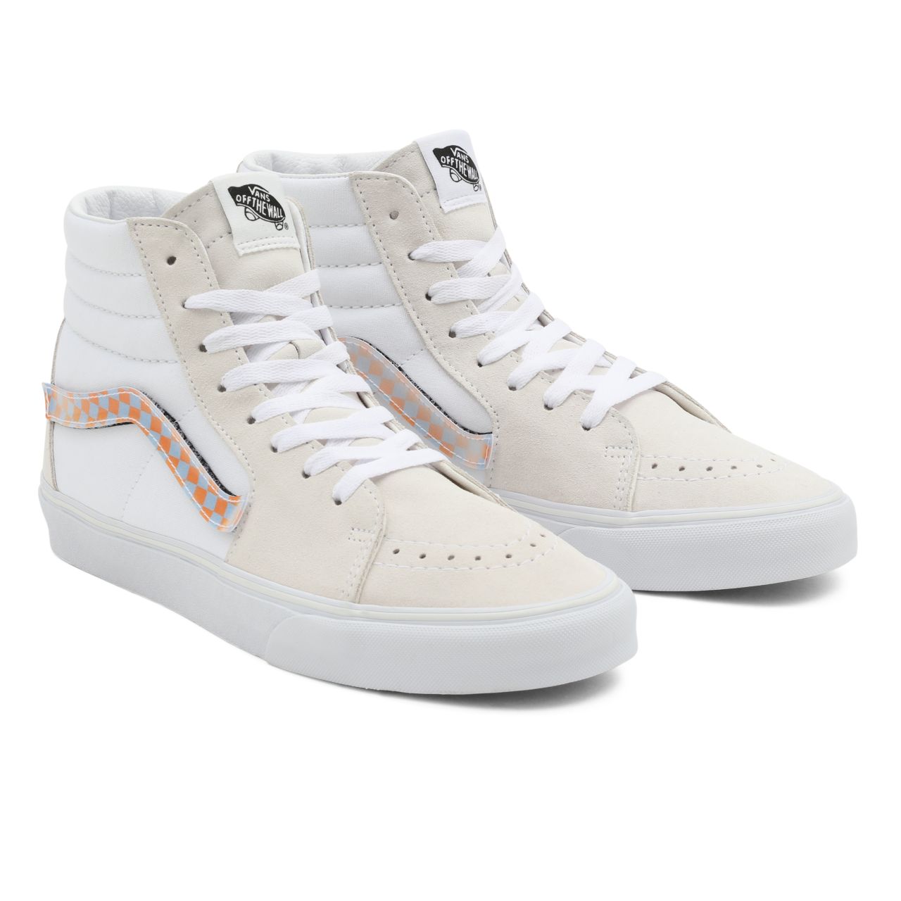 Vans Lenticular Sidestripe Sk8-Hi White Classic Mens Womens - (Lenticular Sidestripe) Blanc De Blanc/True White VN0A5KRHA53 Shoes