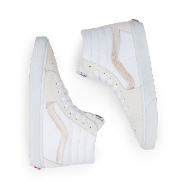 Vans Lenticular Sidestripe Sk8-Hi White Classic Mens Womens - (Lenticular Sidestripe) Blanc De Blanc/True White VN0A5KRHA53 Shoes