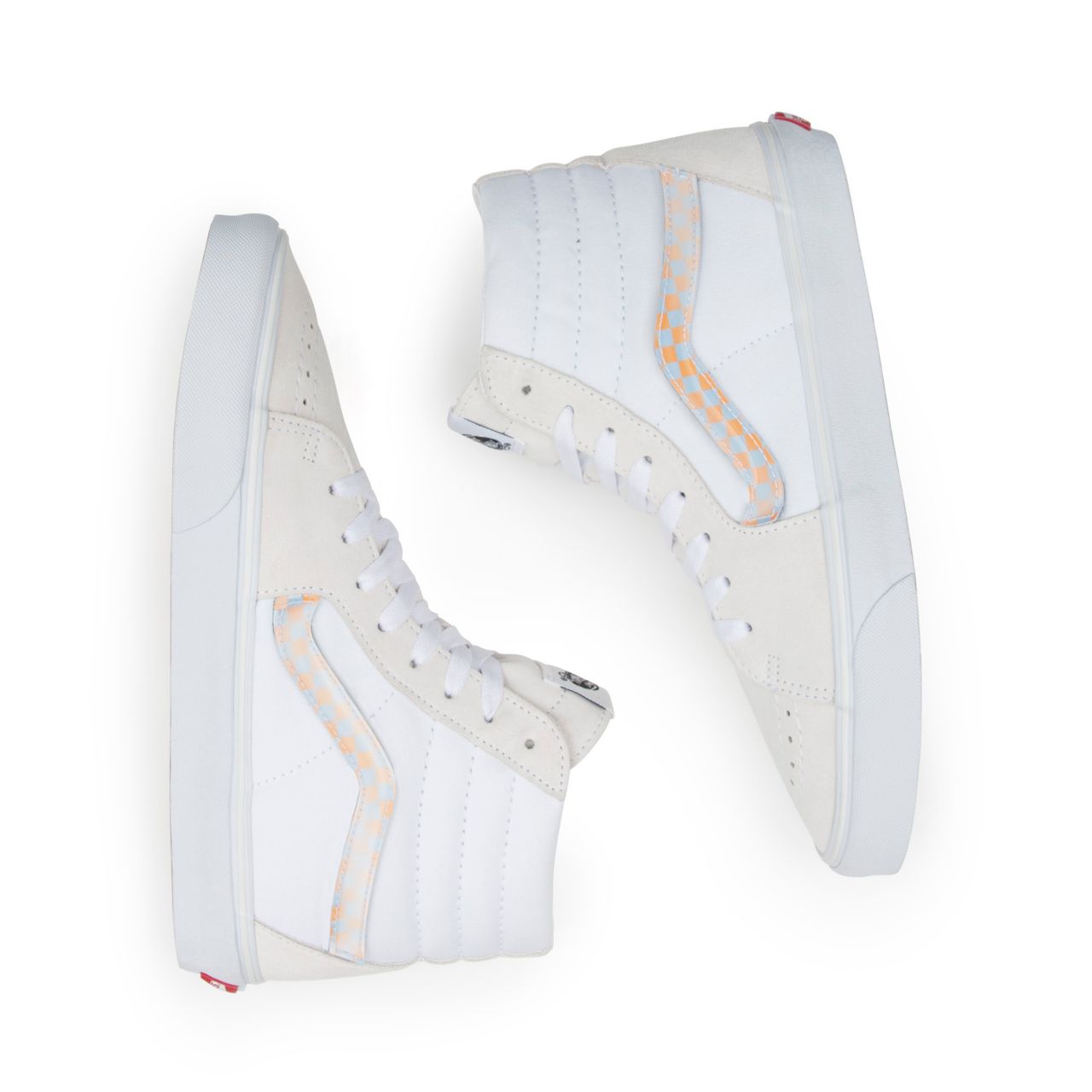 Vans Lenticular Sidestripe Sk8-Hi White Classic Mens Womens - (Lenticular Sidestripe) Blanc De Blanc/True White VN0A5KRHA53 Shoes