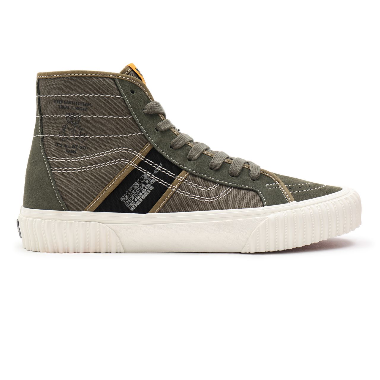 Vans World Code Sk8-Hi Gym Issue Green Classic Mens Womens - (Vans World Code) grape leaf/black VN0A5JIUA06 Shoes