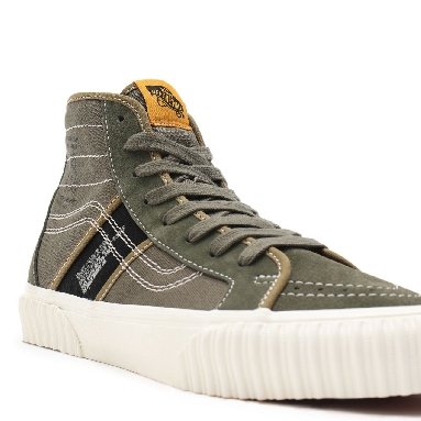 Vans World Code Sk8-Hi Gym Issue Green Classic Mens Womens - (Vans World Code) grape leaf/black VN0A5JIUA06 Shoes