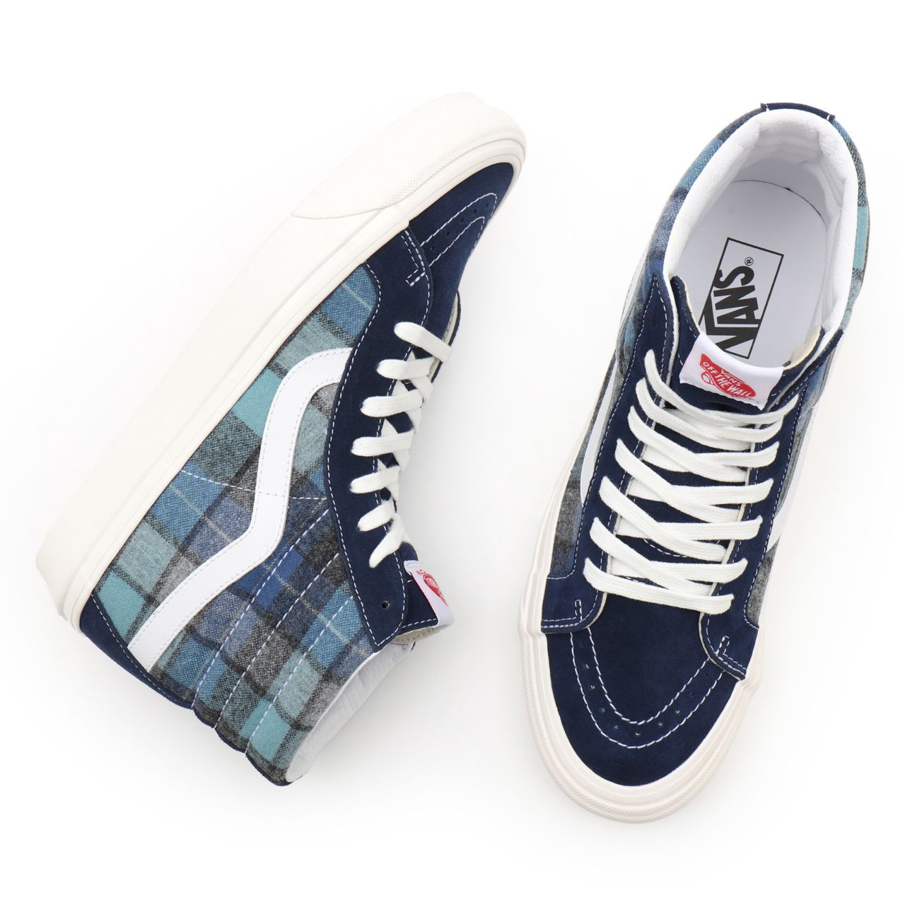 Vans Anaheim Factory Sk8-Hi 38 DX Blue Classic Mens Womens - (Anaheim Factory) pendleton/beach boy plaid VN0A38GF9GS Shoes