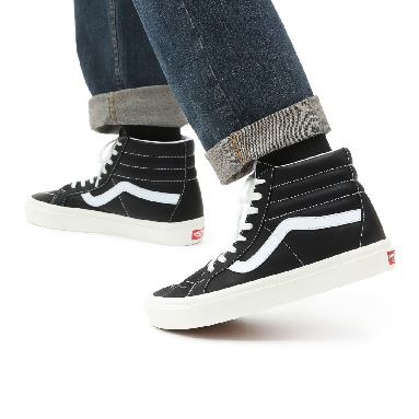 Vans Anaheim Factory Sk8-Hi 38 DX Black Classic Mens Womens - (Anaheim Factory) black/leather VN0A38GF103 Shoes