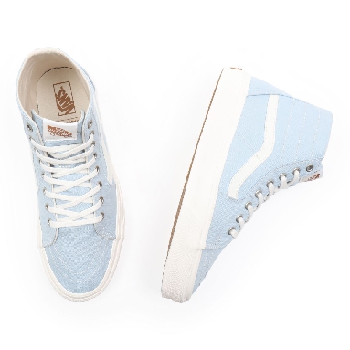 Vans Eco Theory Sk8-Hi Tapered Blue Classic Mens Womens - (Eco Theory) winter sky/natural VN0A4U169FR Shoes