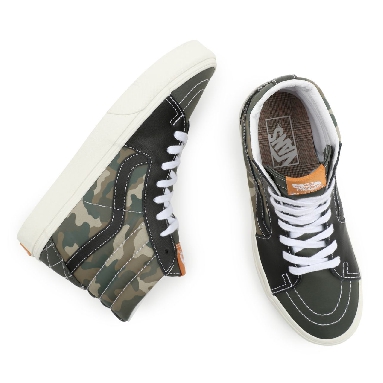 Vans Mixed Utility Sk8-Hi Green Classic Mens Womens - (Mixed Utility) Camo/Multi VN0A5JMJA57 Shoes