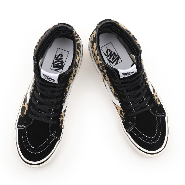 Vans Anaheim Factory Sk8-Hi 38 DX Black Classic Mens Womens - (Anaheim Factory) black/tan leopard VN0A38GF9GI Shoes