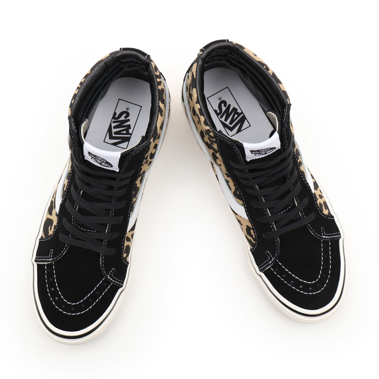 Vans Anaheim Factory Sk8-Hi 38 DX Black Classic Mens Womens - (Anaheim Factory) black/tan leopard VN0A38GF9GI Shoes