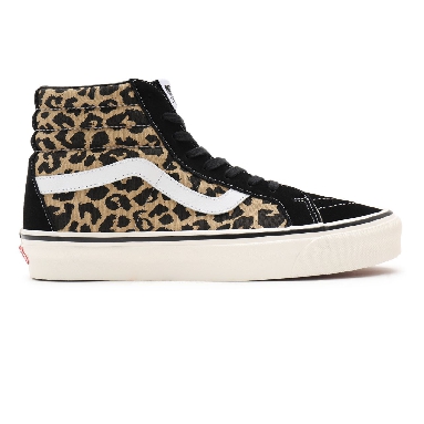 Vans Anaheim Factory Sk8-Hi 38 DX Black Classic Mens Womens - (Anaheim Factory) black/tan leopard VN0A38GF9GI Shoes