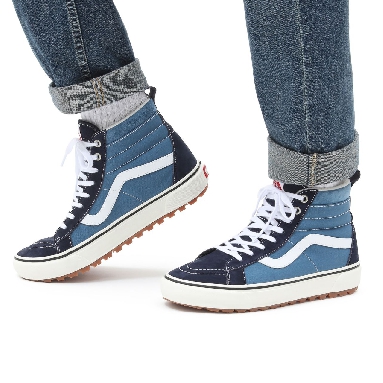 Vans Sk8-Hi MTE-1 Blue Classic Mens Womens - Navy/Navy VN0A5HZYNNY Shoes