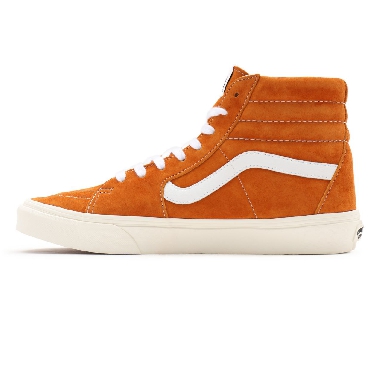 Vans Pig Suede Sk8-Hi Orange Classic Mens Womens - (Pig Suede) desert sun/snow white VN0A32QG9FZ Shoes