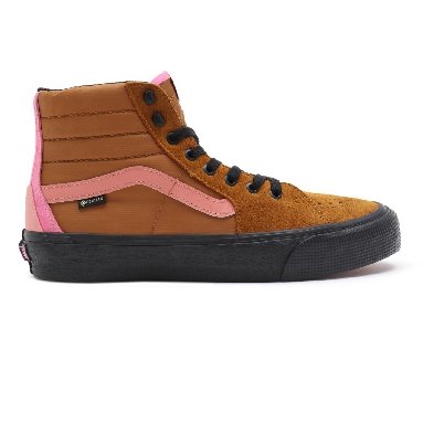 Vans Sk8-Hi Gore-Tex Brown Classic Mens Womens - (Gore-Tex) golden brown/black VN0A4V9X9XS Shoes