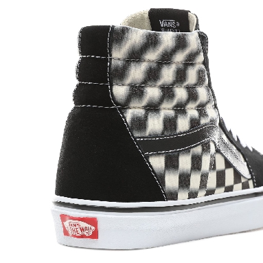 Vans Blur Check Sk8-Hi Classic Mens Womens - (Blur Check) Black/Classic White VN0A38GEVJM Shoes