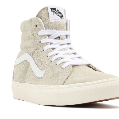 Vans Sk8-Hi Beige Classic Mens Womens - (Pig Suede) Oatmeal/Snow White VN0A5JMJ94V Shoes