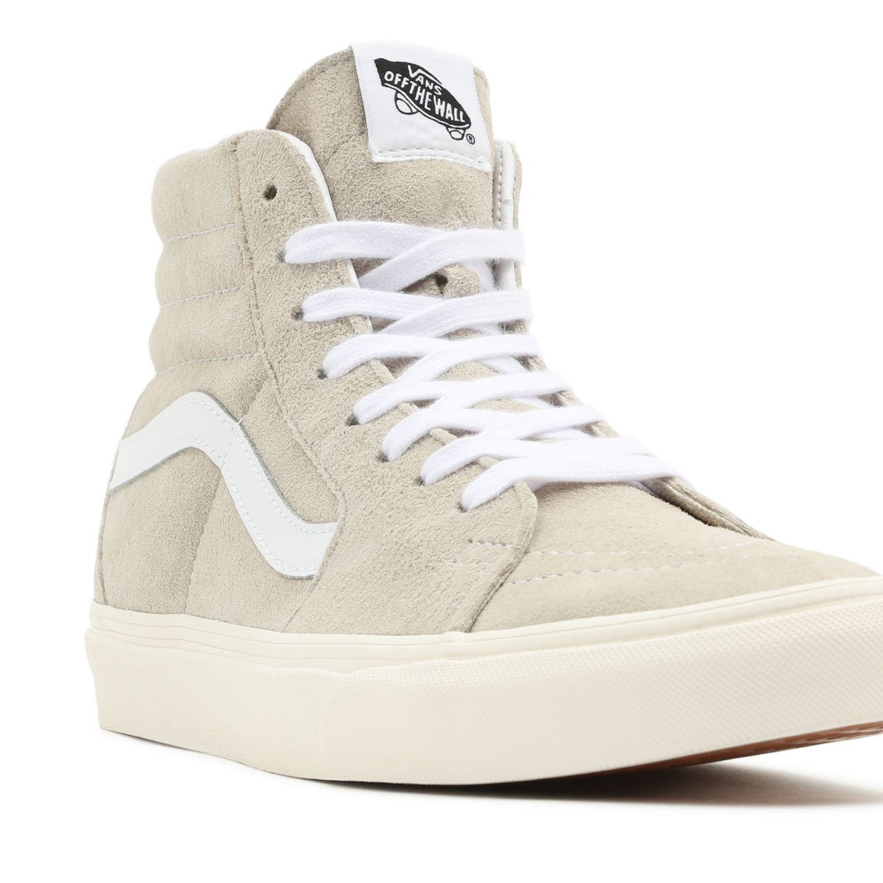 Vans Sk8-Hi Beige Classic Mens Womens - (Pig Suede) Oatmeal/Snow White VN0A5JMJ94V Shoes