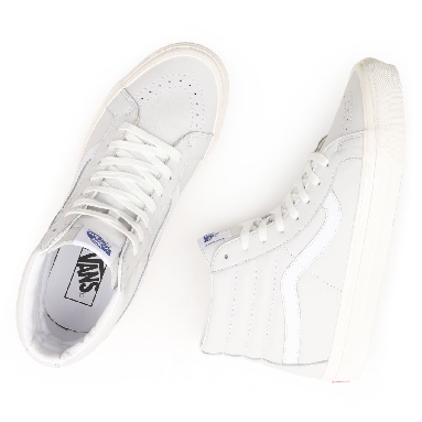 Vans Anaheim Factory Sk8-Hi 38 DX White Classic Mens Womens - (Anaheim Factory) True White/Leather VN0A38GF104 Shoes