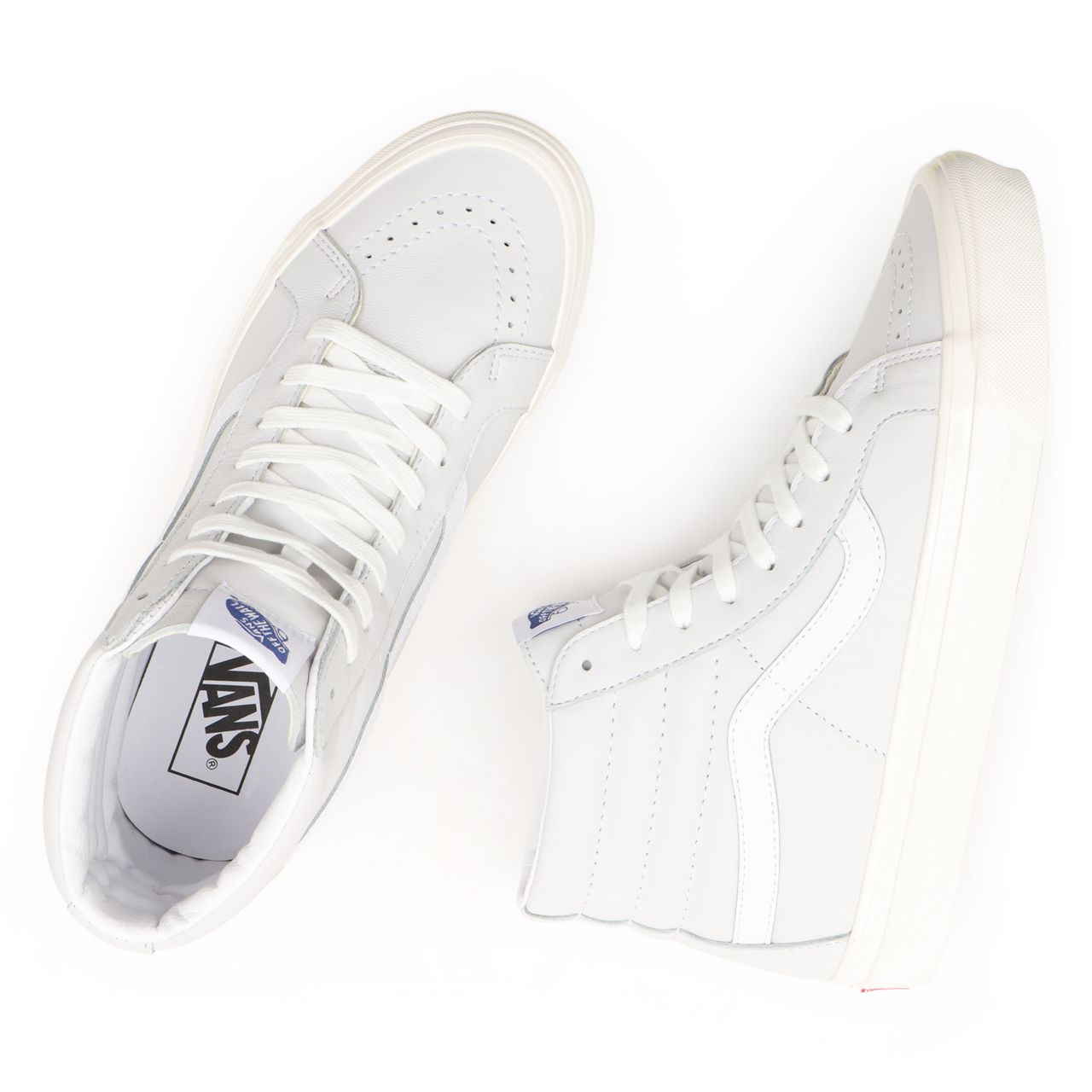 Vans Anaheim Factory Sk8-Hi 38 DX White Classic Mens Womens - (Anaheim Factory) True White/Leather VN0A38GF104 Shoes