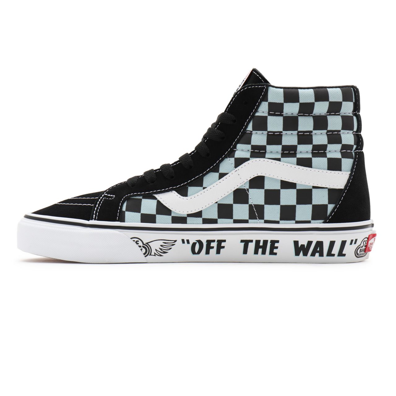 Vans X SE Bikes SK8-Hi Reissue Black Classic Mens Womens - (SE Bikes) big ripper/black/plume/reflective check VN0A4BV8A0E Shoes