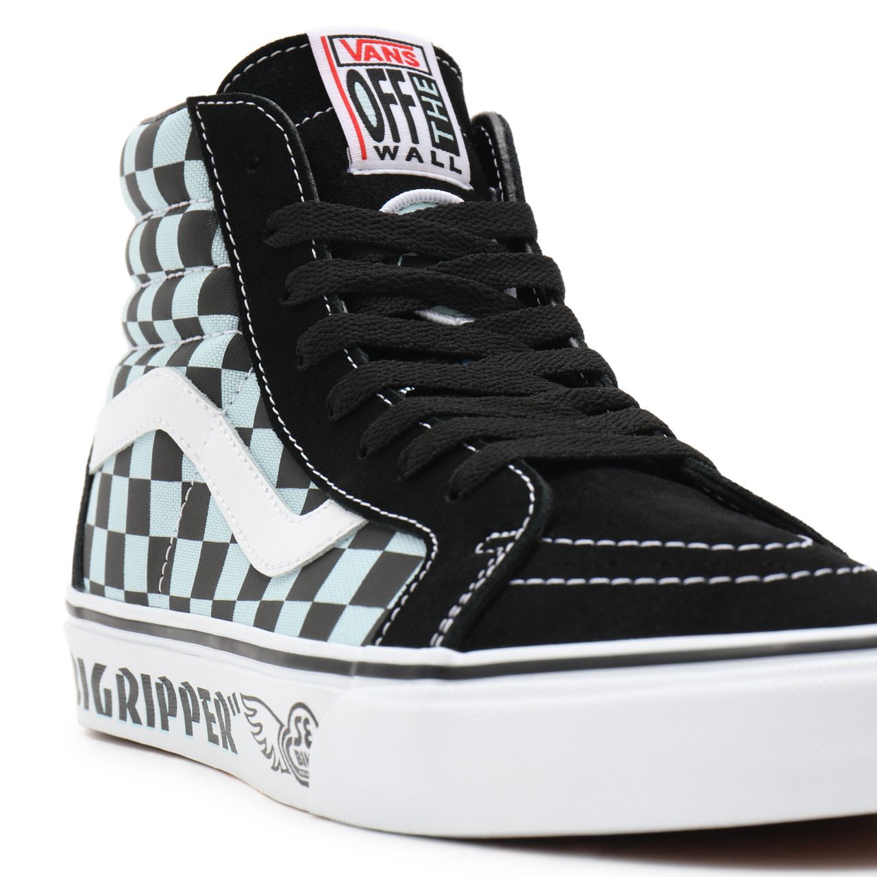 Vans X SE Bikes SK8-Hi Reissue Black Classic Mens Womens - (SE Bikes) big ripper/black/plume/reflective check VN0A4BV8A0E Shoes