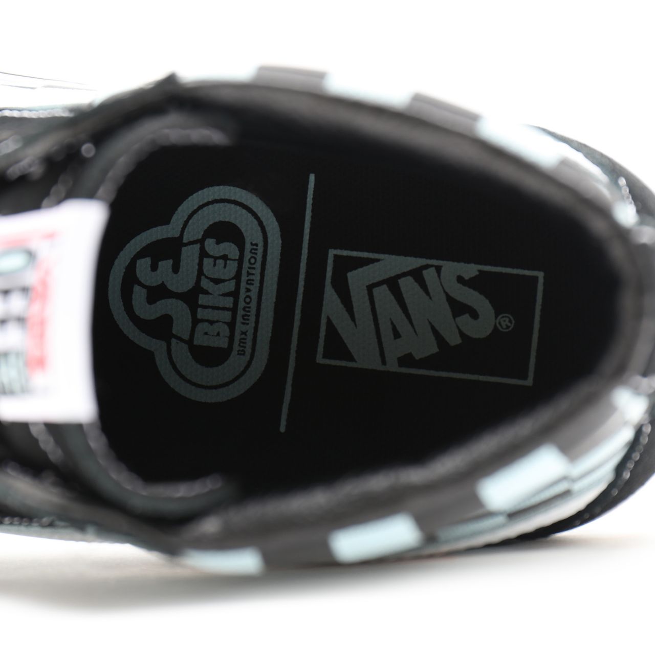 Vans X SE Bikes SK8-Hi Reissue Black Classic Mens Womens - (SE Bikes) big ripper/black/plume/reflective check VN0A4BV8A0E Shoes