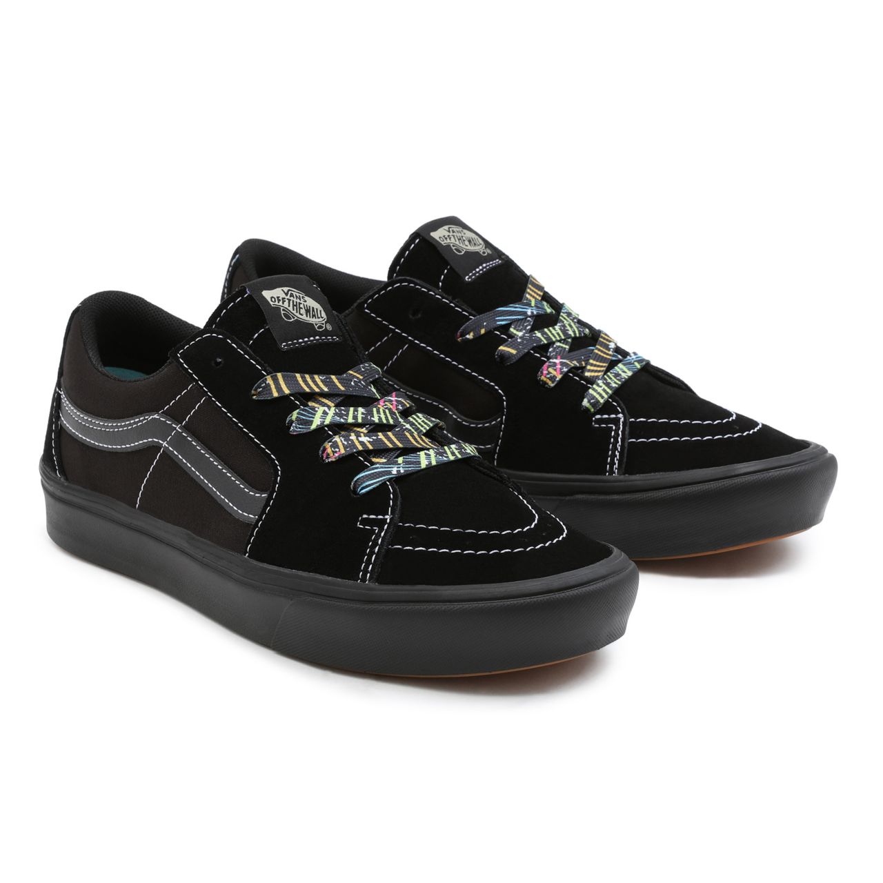 Vans Speed Lacer ComfyCush Sk8-Low Black Classic Mens Womens - (Speed Lacer) black/black VN0A4UVC9LC Shoes