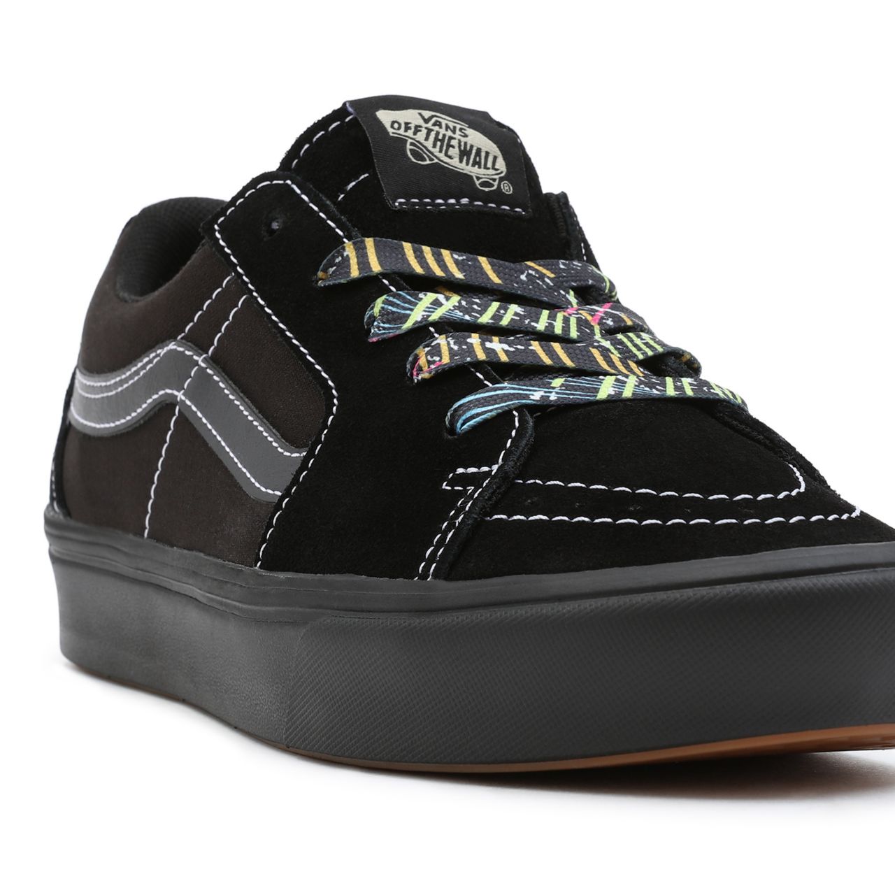 Vans Speed Lacer ComfyCush Sk8-Low Black Classic Mens Womens - (Speed Lacer) black/black VN0A4UVC9LC Shoes