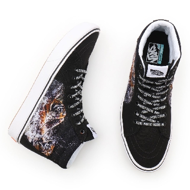 Vans x Project CAT ComfyCush Sk8-Hi Black Classic Mens Womens - (Discovery) projectCAT/playing tigers VN0A3WMB9EF Shoes