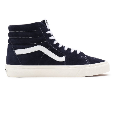 Vans Pig Suede Sk8-Hi Blue Classic Mens Womens - (Pig Suede) parisian night/snow white VN0A32QG9G5 Shoes