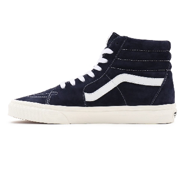 Vans Pig Suede Sk8-Hi Blue Classic Mens Womens - (Pig Suede) parisian night/snow white VN0A32QG9G5 Shoes