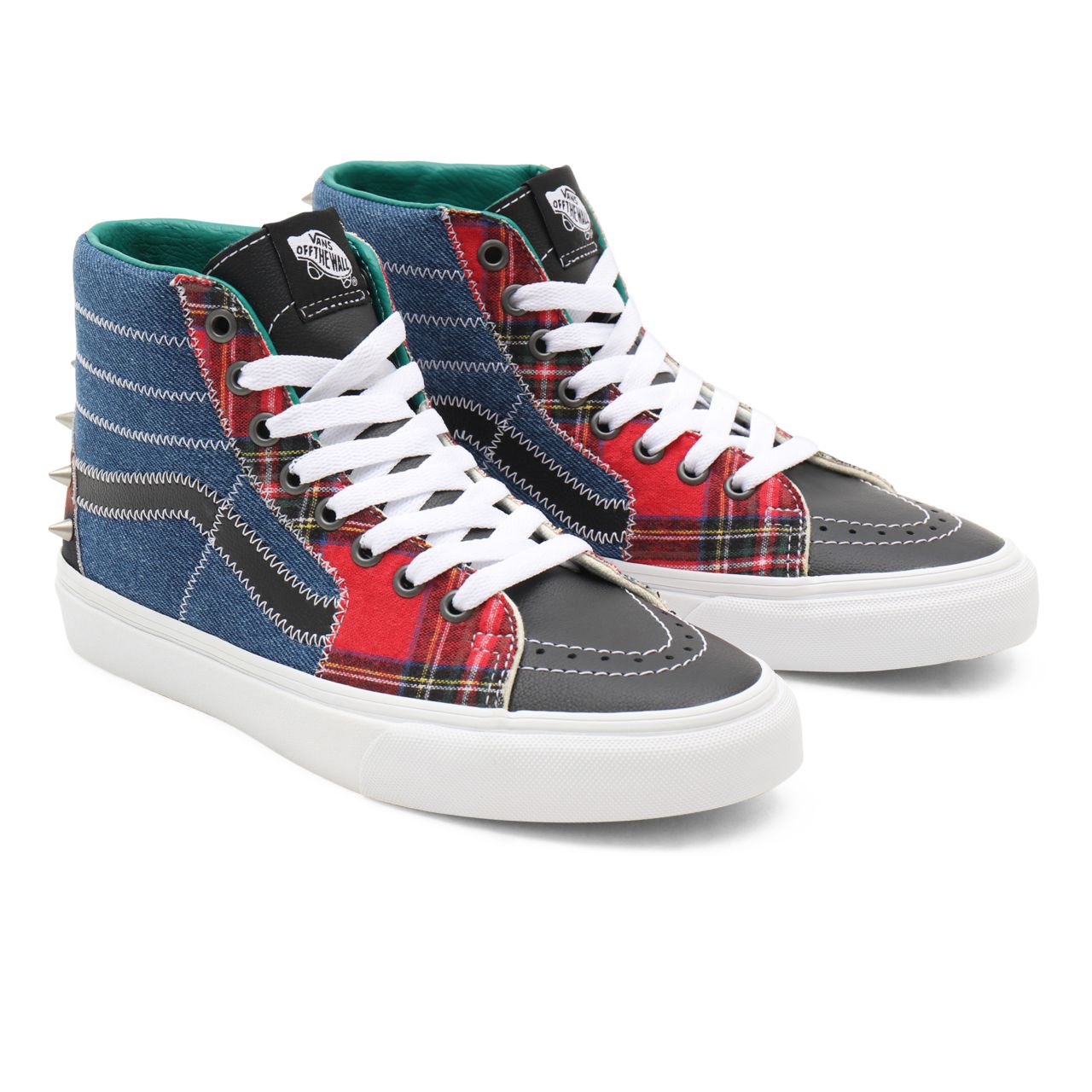 Vans Tartan Daze Sk8-Hi Multicolour Classic Mens Womens - (Tartan Daze) multi/acid dye VN0A32QG9GB Shoes