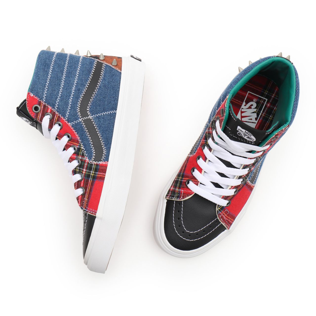 Vans Tartan Daze Sk8-Hi Multicolour Classic Mens Womens - (Tartan Daze) multi/acid dye VN0A32QG9GB Shoes