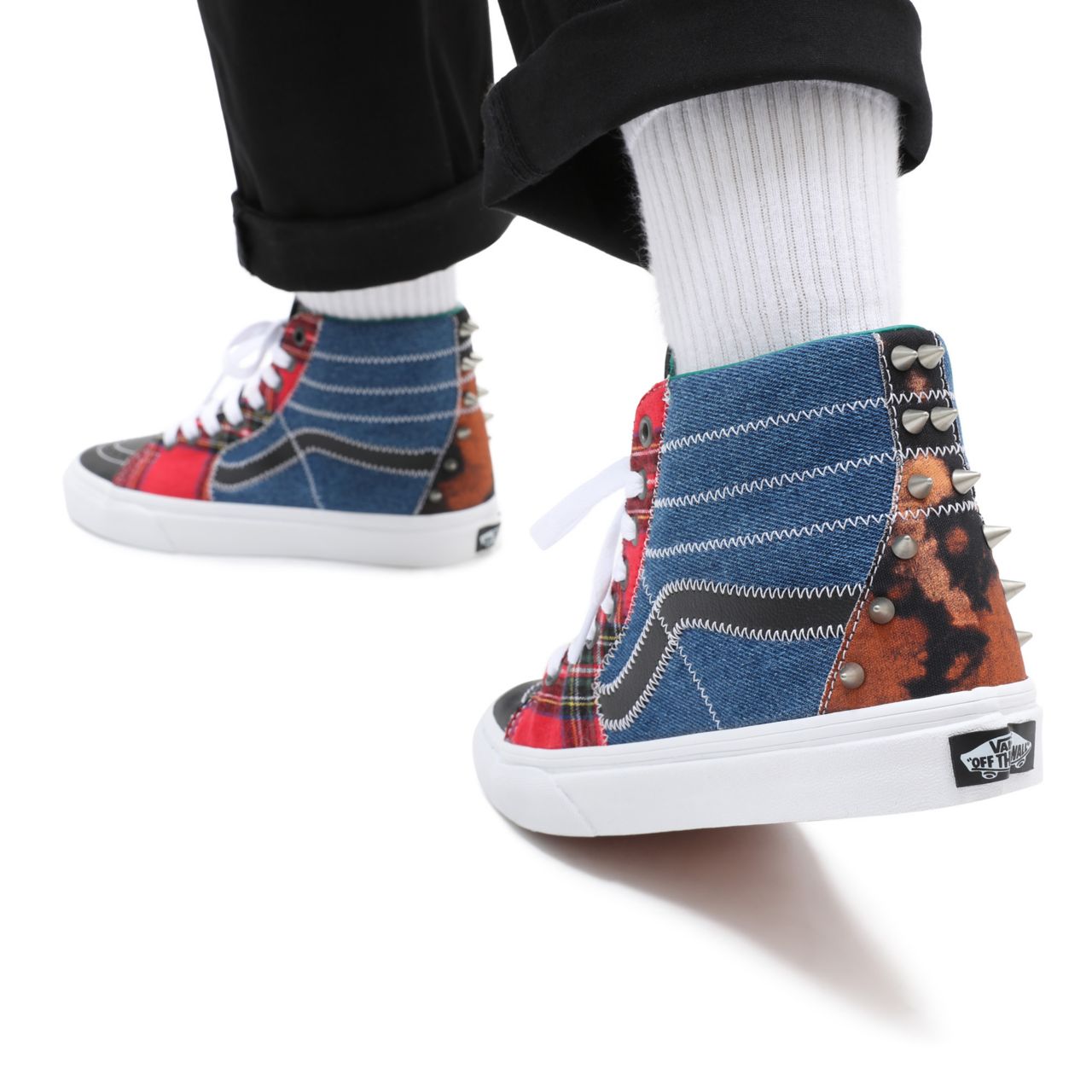 Vans Tartan Daze Sk8-Hi Multicolour Classic Mens Womens - (Tartan Daze) multi/acid dye VN0A32QG9GB Shoes