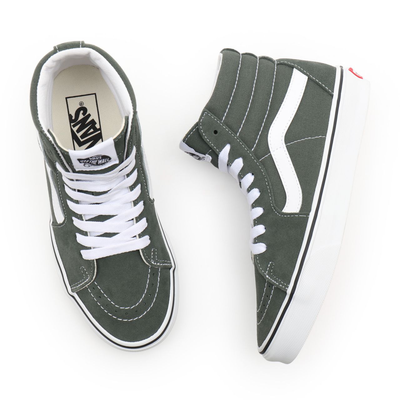 Vans Sk8-Hi Green Classic Mens Womens - thyme/true white VN0A32QG9GF Shoes