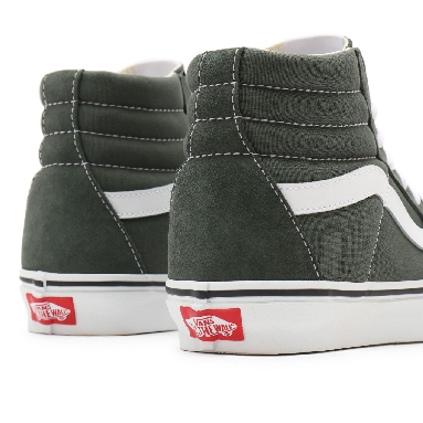 Vans Sk8-Hi Green Classic Mens Womens - thyme/true white VN0A32QG9GF Shoes