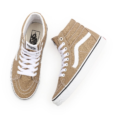 Vans Sk8-Hi Brown Classic Mens Womens - bronze age/true white VN0A32QG9EN Shoes