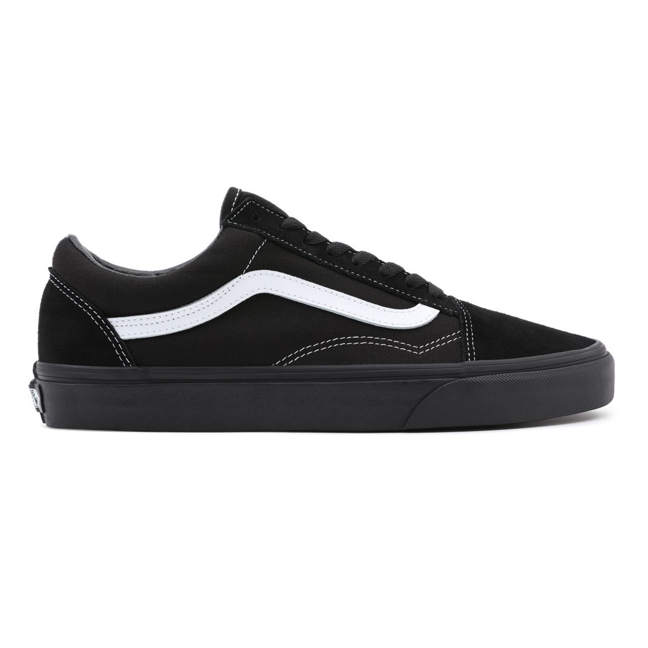 Vans Suede/Canvas Old Skool Black Classic Mens Womens - (Suede/Canvas) Black/Black/True White VN0A3WKT5WU Shoes