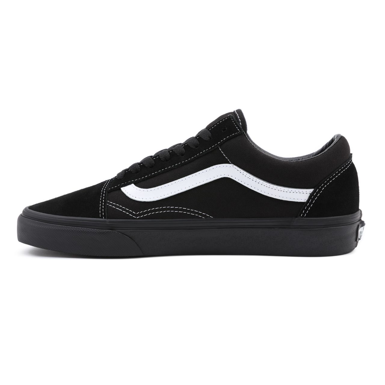 Vans Suede/Canvas Old Skool Black Classic Mens Womens - (Suede/Canvas) Black/Black/True White VN0A3WKT5WU Shoes