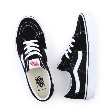 Vans Sk8-Low Black Classic Mens Womens - Black-True White VN0A4UUK6BT Shoes