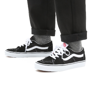 Vans Sk8-Low Black Classic Mens Womens - Black-True White VN0A4UUK6BT Shoes