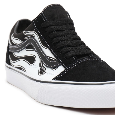 Vans Flame Old Skool Black Classic Mens Womens - (Flame) black/white VN0A38G1K68 Shoes