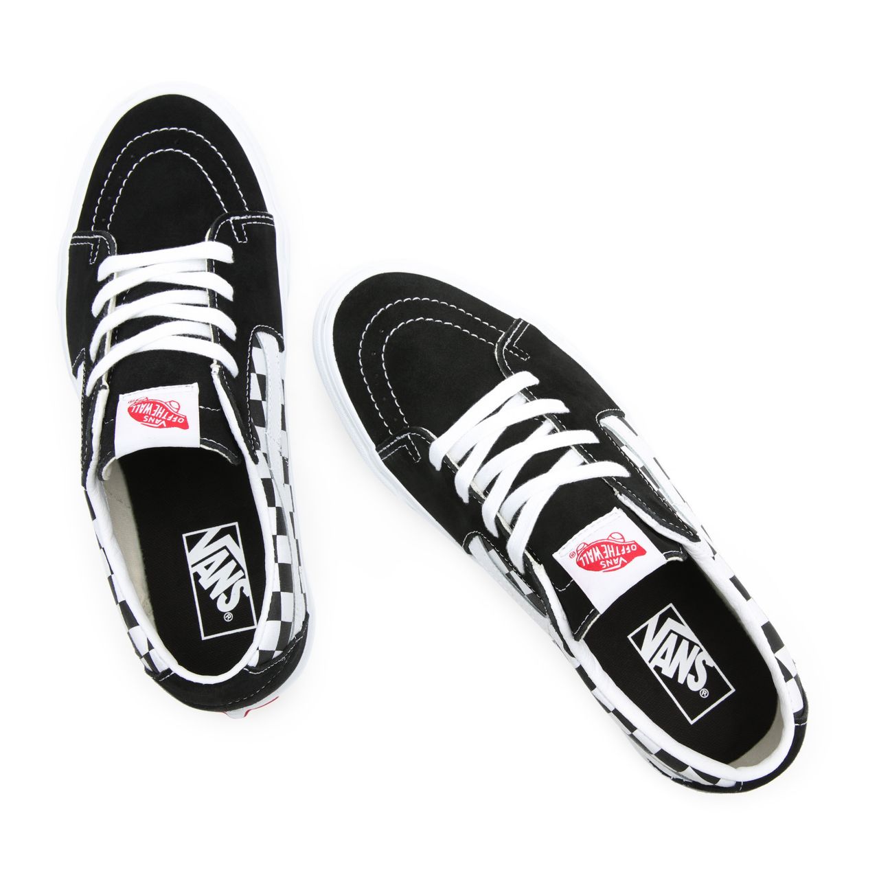 Vans Canvas/Suede SK8-Low Black Classic Mens Womens - (Canvas/Suede) Black/Checkerboard VN0A4UUK4W7 Shoes