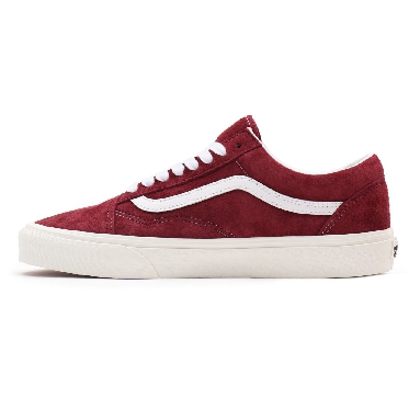 Vans Pig Suede Old Skool Red Classic Mens Womens - (Pig Suede) pomegranate/snow white VN0A38G19G8 Shoes