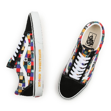 Vans Doodle Old Skool Multicolour Classic Mens Womens - (Doodle) Multi/Black VN0A7Q2JAB6 Shoes